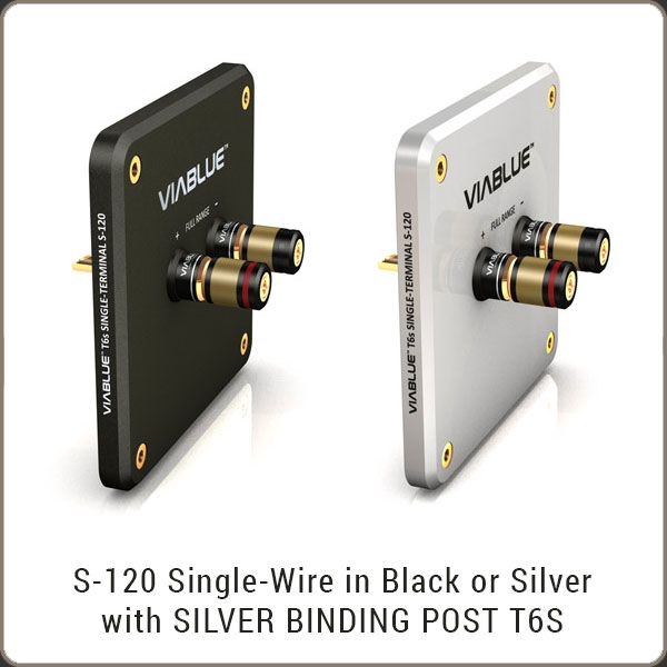Viablue S-120 Single-Terminal Silver & Binding Posts